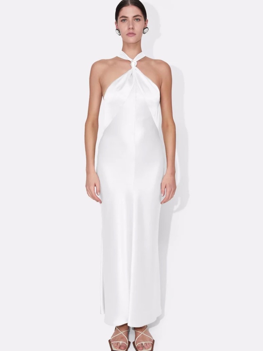 Galvan London SANTORINI SATIN BRIDAL DRESS - WHITE - Picture 2 of 10
